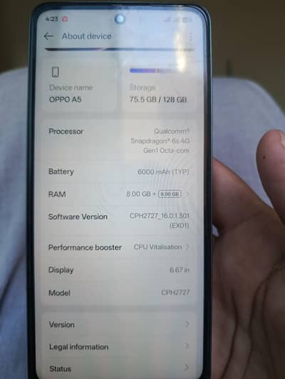 urgent for Sale warranty b hai 8 month new and fresh phone