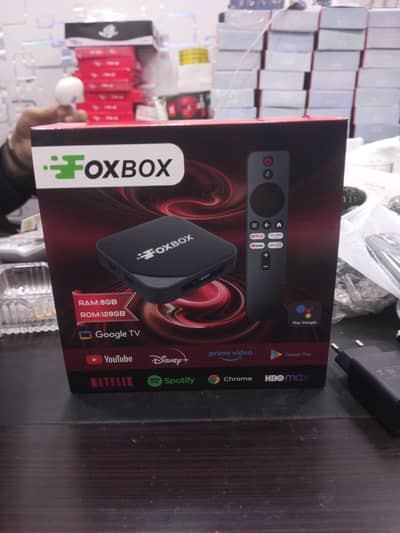 FOXBOX LATEST ANDROID TV BOX 8GB / 128GB WITH VOICE REMOTE