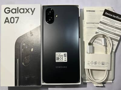 Samsung A07 (4+4 GB / 64 GB) / 10 Months Warranty / Black Colour