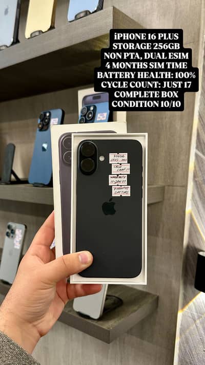 iPHONE 16 PLUS 256GB (4 MONTHS SIM TIME)