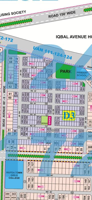 1 Kanal pair plot For Sale Prime Location Back off main boulevard wapda town phase1 D3 block Near Emporium mall , expo center or shaukat khanum hospital Lahore Abdul Sattar Eidi Motorway M2