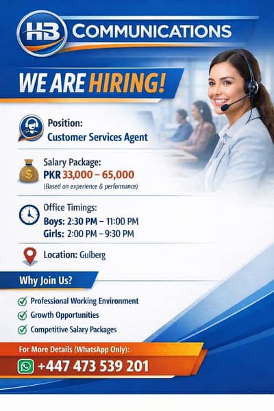 Looking for Male & Female staff fresh and experienced