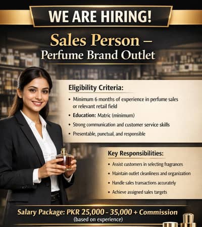 Sales Person – Perfume Brand Outlet