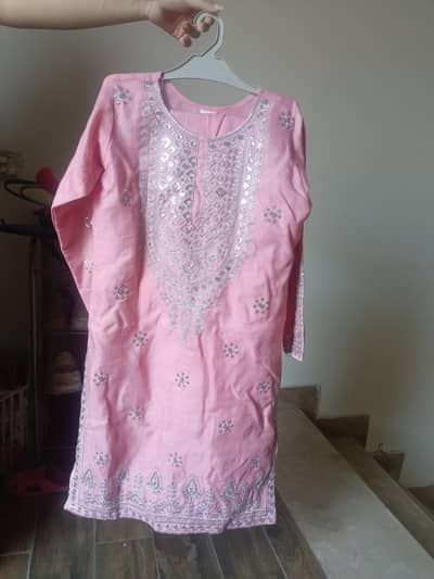 cotton stuff main boht hi pyra dress 7 se 13 saal ki bachi k liye