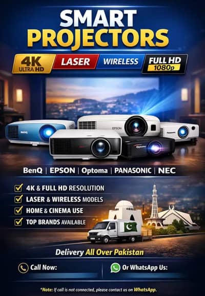 Smart Projector | Office Projector | Wireless LCD | Laser 4K Full HD