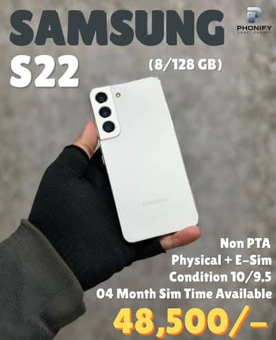 Samsung S22 8/128gb Non PTA (4 Month Sim Time Available)