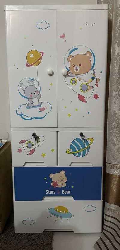 Kids plastic Cupboard/Almari/wardrobe