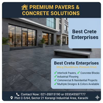 Heavy Duty Concrete Pavers | Footpath & Road Paver Blocks