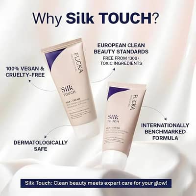 Flicka Silk Touch 3-in-1 Moisturiser and Primer For Face Long Lasting