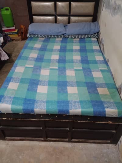 Bed with mattress