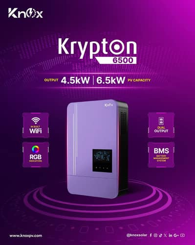Knox Krypton 6500 – 4.5kW Output | 6.5kW PV Solar Inverter with WiFi
