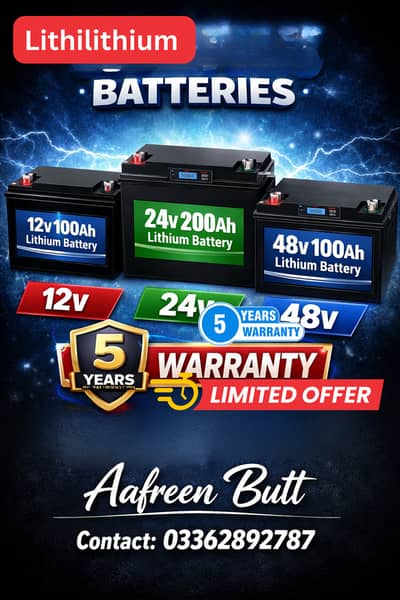Lithium Batteries Available – 5 Years Warranty!