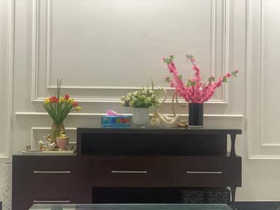 TV unit in chocolate brown color