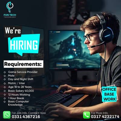 Job For Game Lovers Software House in Lahore | Jobs | Staff Required