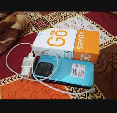 Tecno spark go 4+3gb 64gb box and original charger 03196624720
