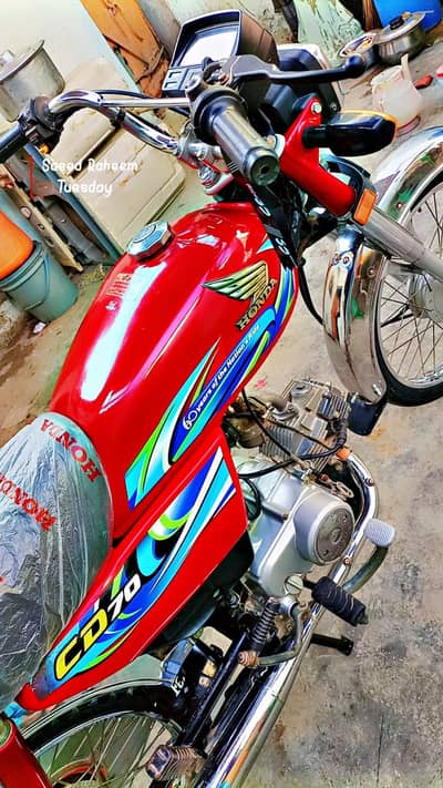 Honda CD 70cc for sale urgent condition 10bay10 Karachi registration
