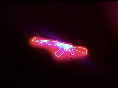 Neon light fram big size AK47