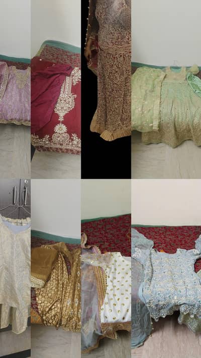 wedding party wear and bridal dress