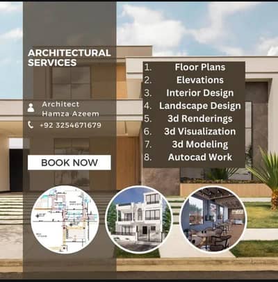 Architect Services/Interior/3dviews/Houseplan/Autocad/نقشہ نویس