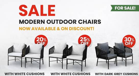Modern Outdoor Chairs 02 | Garden / Balcony Chairs | Brand New