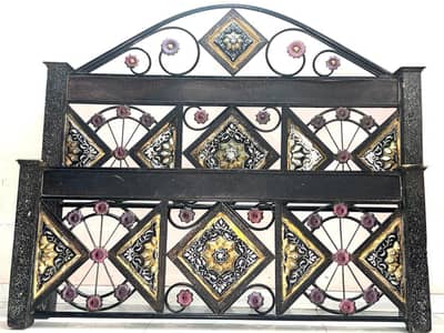 bed with dressing table