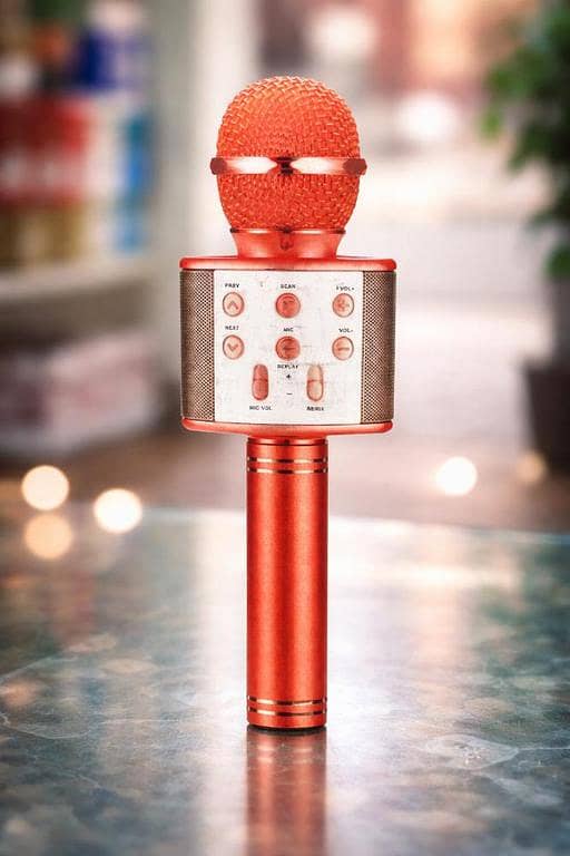 WS-858 Handheld Wireless Karaoke Microphone Type: Wireless microphone with built-in Hi-Fi speaker