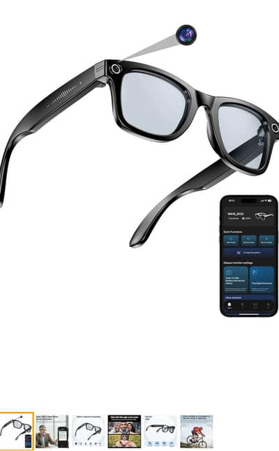 AI smart camera glasses 4k | 1080P Video | Real-Time Translation | USA