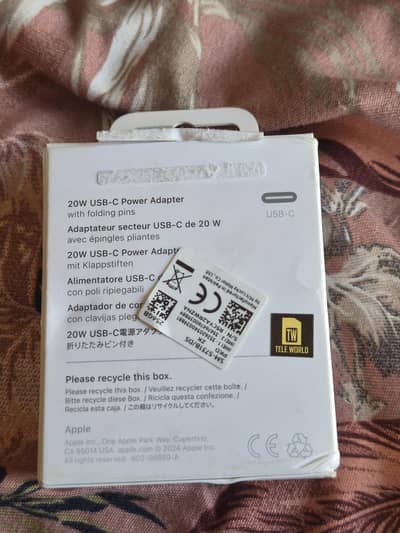 apple 20w usb-c adaptor unused