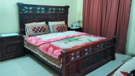 Bed with Side Tables & Dressing Table – Complete Bedroom Set