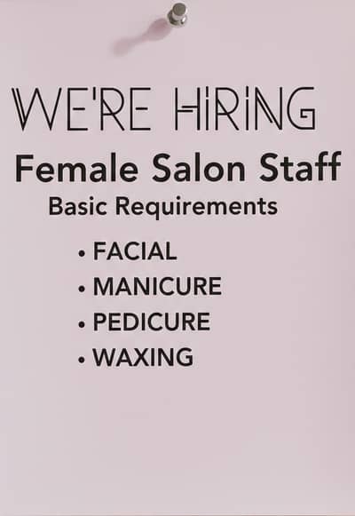 Female Salon Staff required