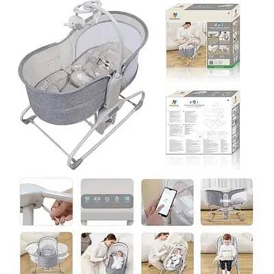 4 In 1 Mastela Deluxe Multi-Functional Bassinet ( with Bluetooth)