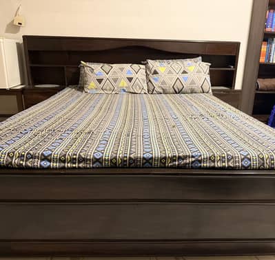 Bed with master mattress and Dressing table (original guaranteed wood)