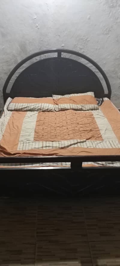 solid wood double bed