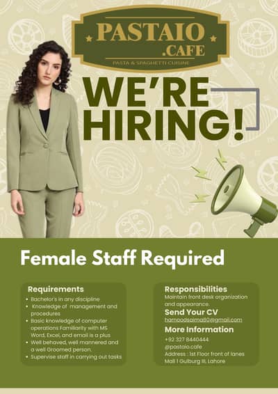 Hiring female staff on cafe