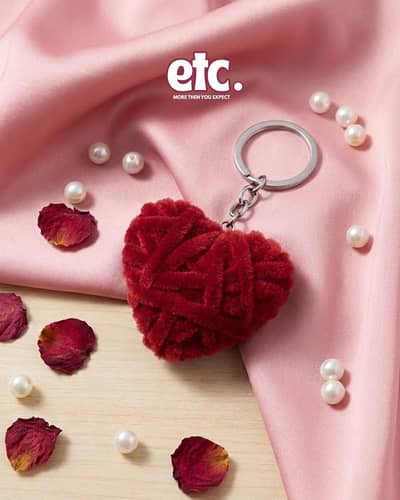 crochet handmade heart keychains , best for gifting