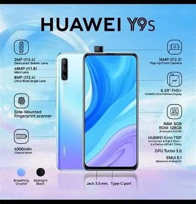 Huawei Y9s dual sim pta approved 6gb ram 128gb