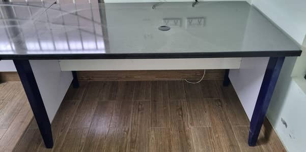 Set of Two Twin Full size table. Gray,white,blue(color)