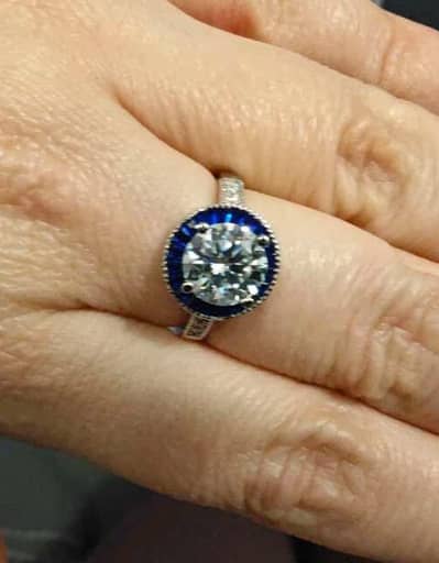 Moissanite diamond ring size 8