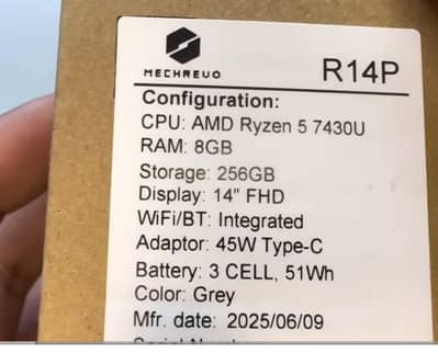 Mechreuo Ryzen 5 7430U,
