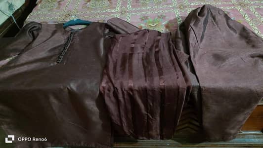 10/10 condition chacolte Brown dress raw silk staff very beautiful dre