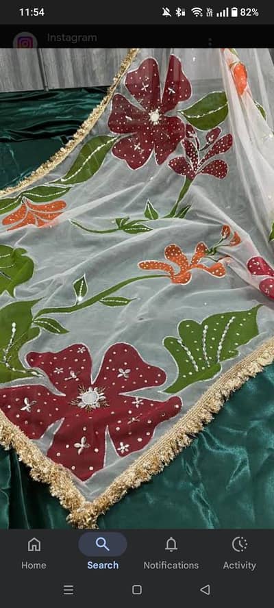 customize nikkah/wedding dupattas