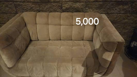 furniture | 2 seater sofa | Sofa cum bed | D shape table