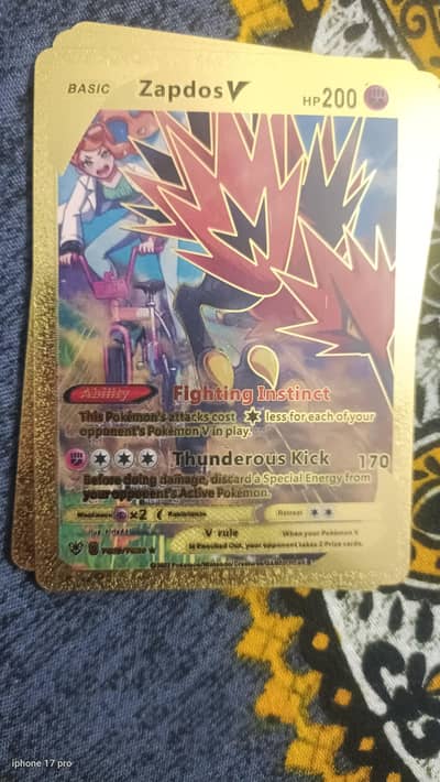 Pokemon cards Zapdos v  fighting instinct