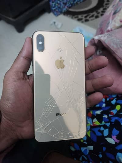 Apple IPhone Xs Max 256Gb Golden Only Back Cracked Original