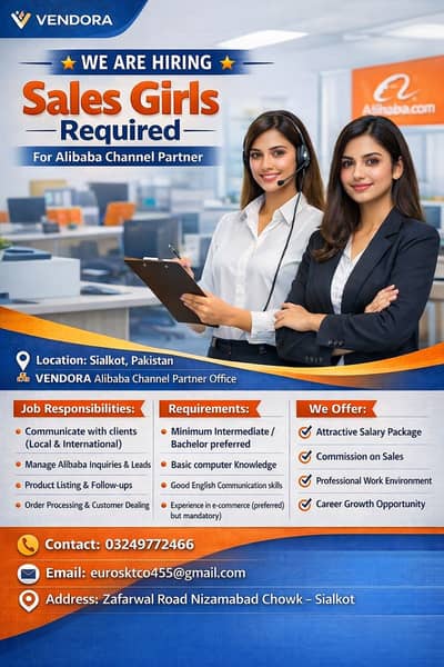 Hiring Alibaba Channel Partner Sales Girls