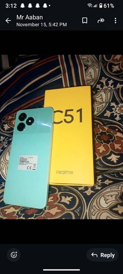 realme c51 10 by 10 condition 8/128