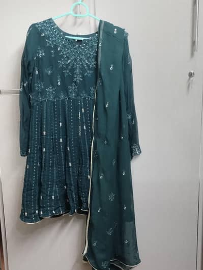 3 piece Pure chiffon branded suit