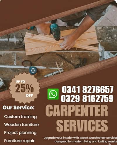 Carpenter & Wood Work Expert – Home & Office Repairing