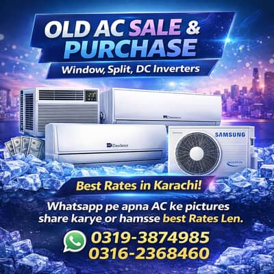 AC / Used AC & Window Ac / Split Ac / Dc Invertor / Ac purchase