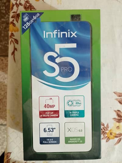 INFINIX S5 PRO 6/128 GB with original Box. . . . CONTACT NO. 03185112660